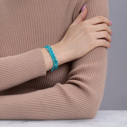 Aqua Jade | 925er Sterlingsilber | Edelstein-Wrap